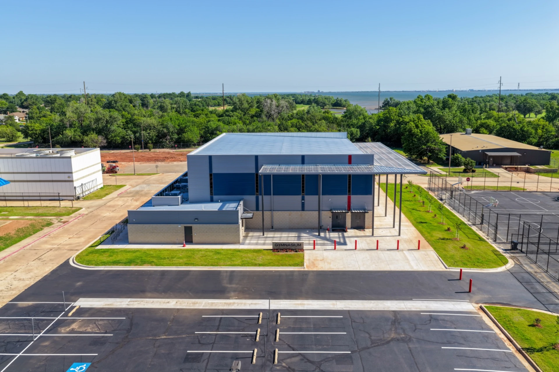 Dove Science Academy Gymnasium — Entrance elevation
