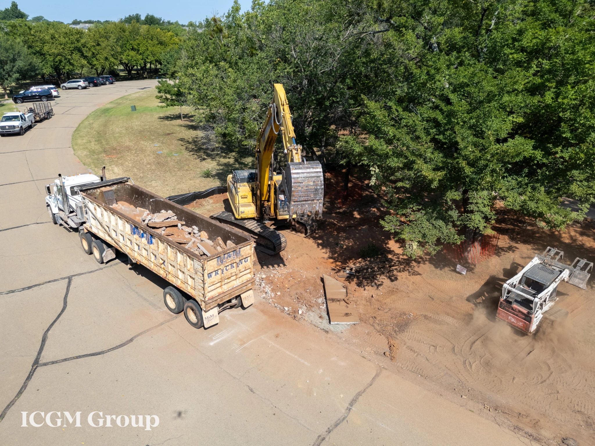 E.C. Hafer Park Restroom Building — Debris-removal logistics