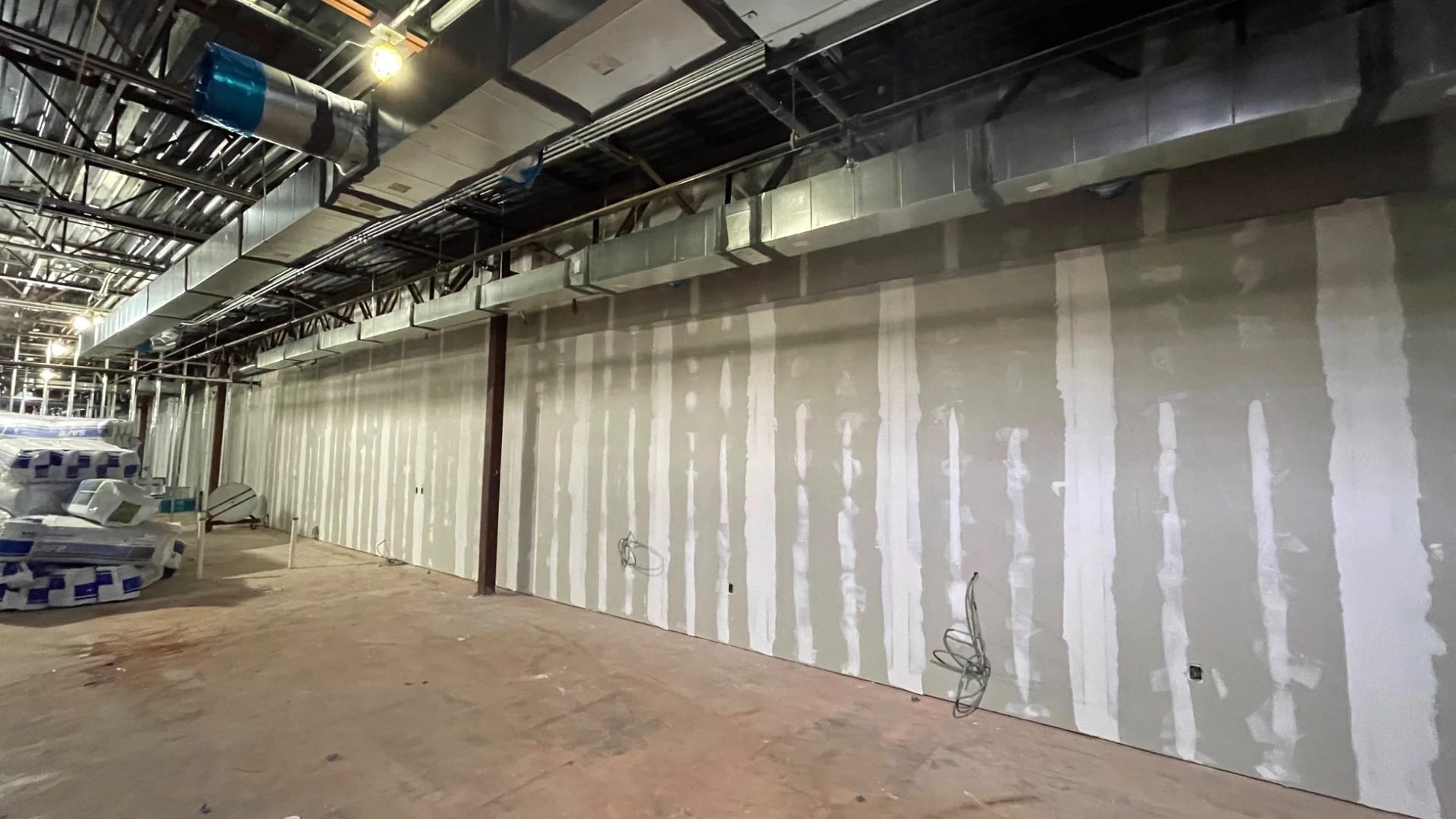North OKC VA Clinic — Full Renovation — Wall finish preparation