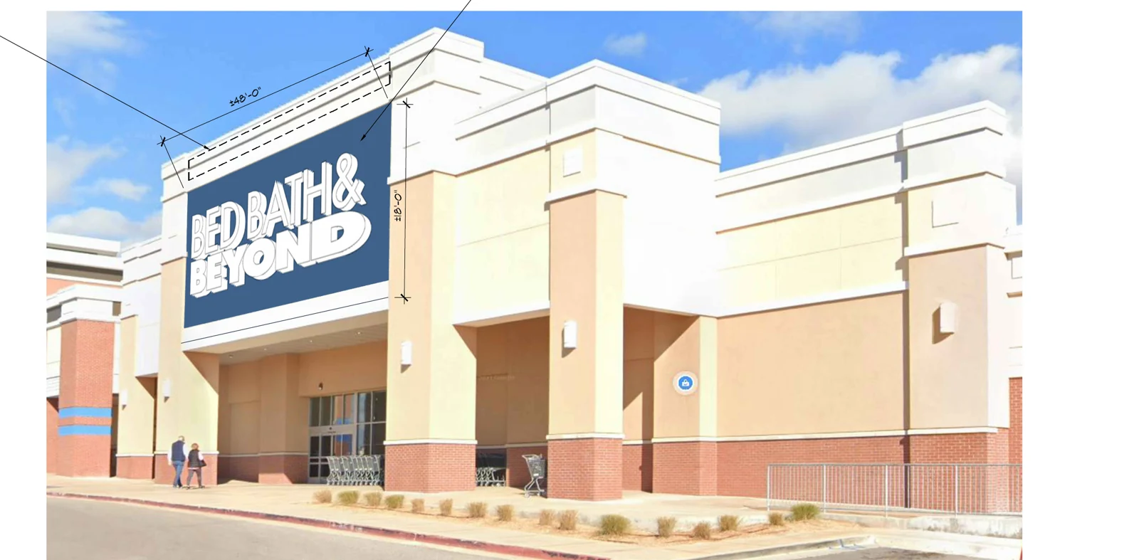 Bed Bath & Beyond Retail Renovation — Exterior design intent