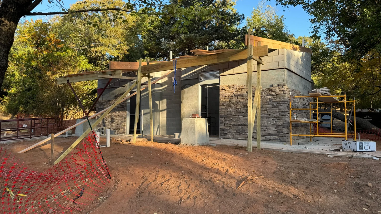 E.C. Hafer Park Restroom Building — Exterior finishes