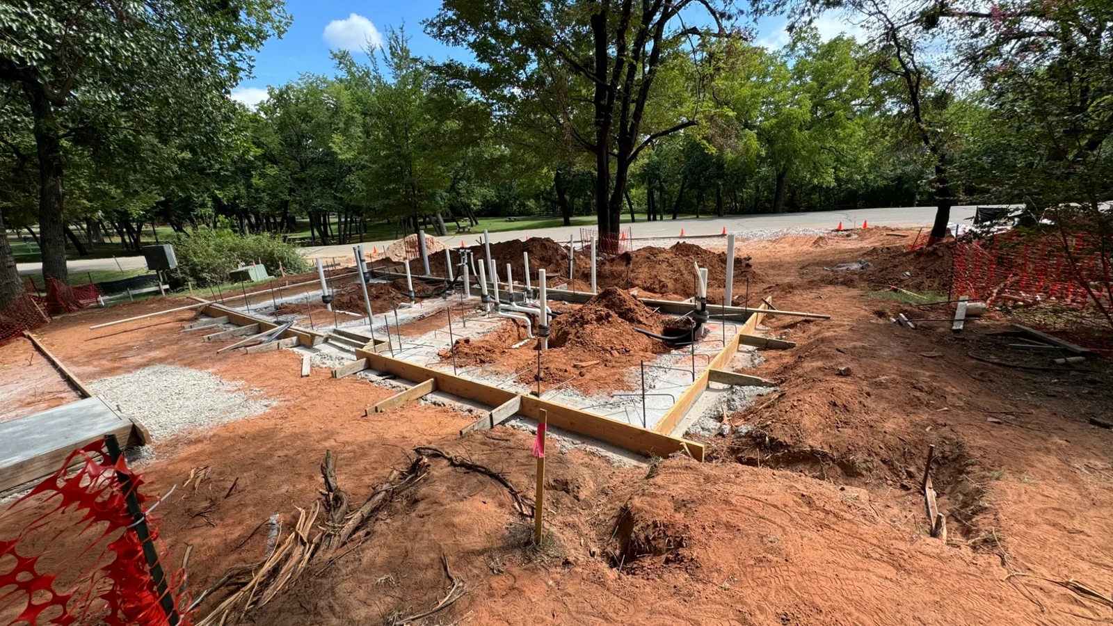 E.C. Hafer Park Restroom Building — Foundations + undergrounds
